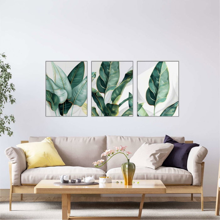 Wallity Set de 3 Pinturas Decorativas MDF Multicolor